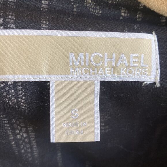 Cropped Blouse With Inset Lace And Fringe Detail By Michael Kors - Picture 7 of 8